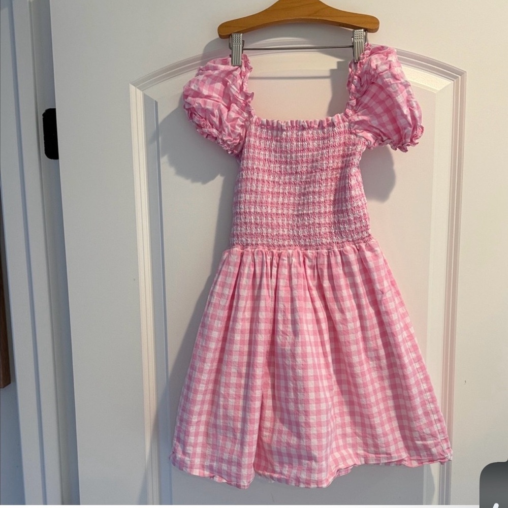 Janie and Jack Pink Checkered Dress gingham